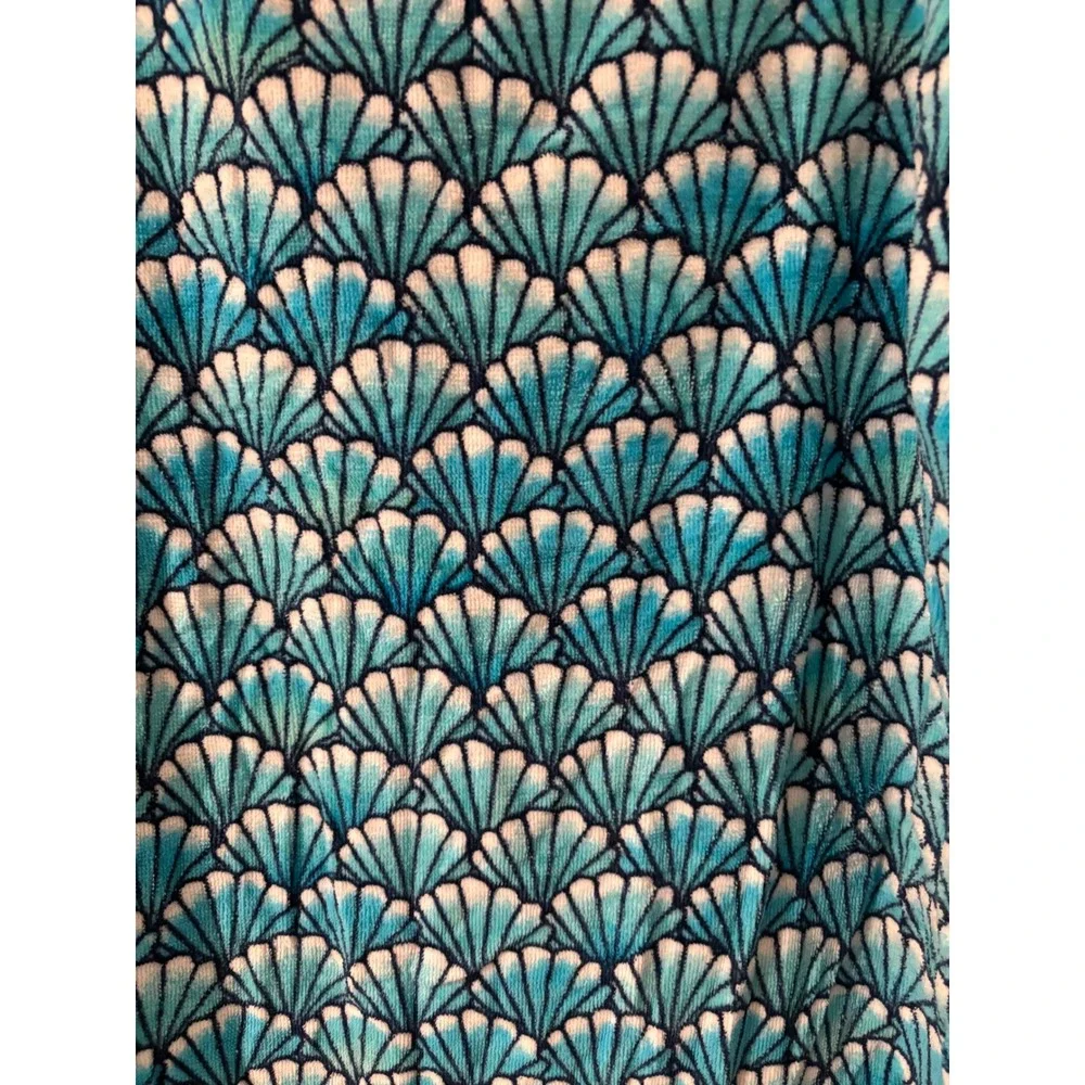 Justice Mermaid Tail Blanket Beach Towel Blue Shells‎ Cotton Cozy Kids